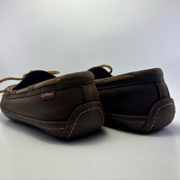 LL BEAN Handsewn, Flannel-Lined Slippers Mens Size 10